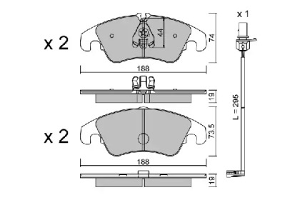 Комплект тормозных колодок (AISIN: BPVW-1017)